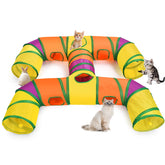 Petizer cat tunnel 4way folded for easy storage and travel.