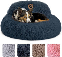 PetJett calming dog bed donut shape for snug, relaxing naps