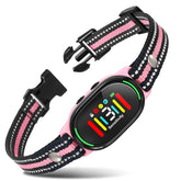 PetJoy smart bark collar no shock mode demonstrates gentle vibration for quieting barking