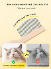 PetJoyHaven facial-paw grooming eye comb delivers gentle, pull-free brushing for sensitive areas