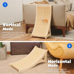 PETKARAY curved scratcher sisal mat highlights natural fibers for durable, satisfying scratching.