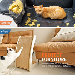 PETKARAY floor mount scratcher in room setup enabling cats to scratch away.