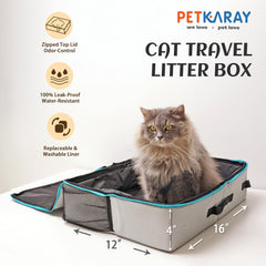 PETKARAY travel kit showing scoop and bowls for on-the-go use.