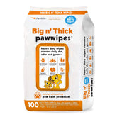 Petkin Big N' Thick Paw Wipes pack front for quick muddy-paw cleanup after outdoor fun.