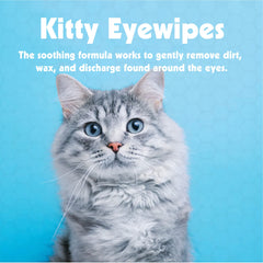 Petkin Kitty Eye Wipes removing tear stains from eye area