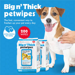 Petkin Large Pet Wipes two-pack box ready for on-the-go cleanups.