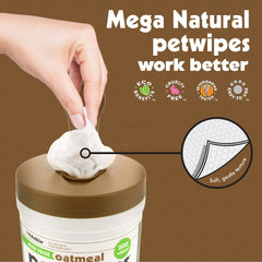 Petkin Mega PetWipes paws cleaning helps remove dirt and odors on pets.