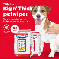 Petkin Pet Wipes closeup shows moisture for gentle, everyday cleaning.