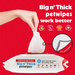 Petkin Pet Wipes used on dogs for paws after muddy walks.