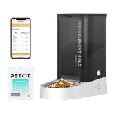PETKIT automatic feeder front view for convenient daily meal scheduling