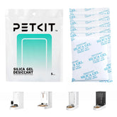 PETKIT desiccant bags 5-pack packaging keeps feeders tidy and moisture-free.