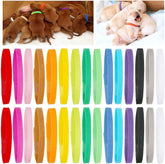 PETKNOWS 30-pcs puppy whelping collars in a colorful collection for quick litter ID