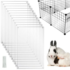 PETKNOWS cage liner transparent edge guard enables easy pet monitoring.