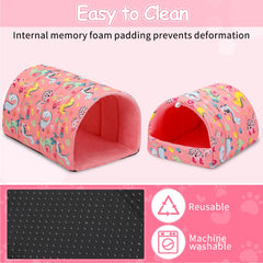 PETKNOWS hideout interior cushion supports upright resting posture.
