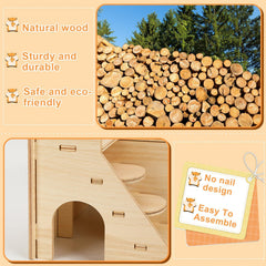 PETKNOWS hamster stairs enable interactive climbing and bonding time.