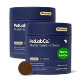 PetLab Co 22-in-1 dog multivitamin bottle pour shows convenient daily immune and wellness support