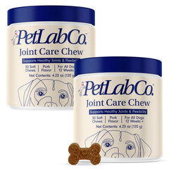PetLab Co Joint Care Chews packaging highlights premium ingredients for mobility.