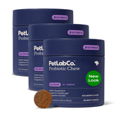PetLab Co. salmon-flavored probiotic chews for dogs provide convenient gut support.
