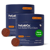 PetLab Co. Itch Relief Chew Pro bottle—packaged chews designed to support healthy skin.