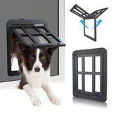 PETLESO dog door sliding door outside view shows easy pet access and fresh air.