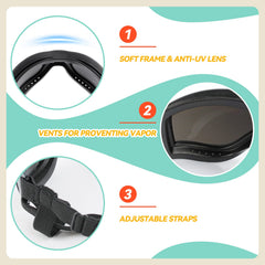 PETLESO dog goggles adjustable nose bridge for comfortable fit