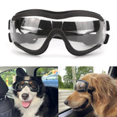 PETLESO dog goggles frame front showing secure eye protection during rides
