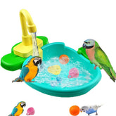 Petlex bird bath basin shows durable, safe plastic for indoor bird bathing