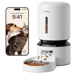PETLIBRO automatic feeder front view showing compact design for daily use