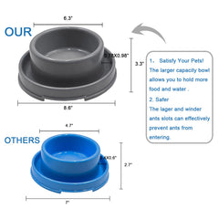 PetLike no-spill bowl with four non-slip feet protects floors during meals.