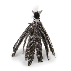 Petlinks HappyNip Zippy Zebra feather toy promotes active chasing during play.