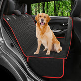 Petloox dog car seat cover back seat hammock protects muddy paws on trips