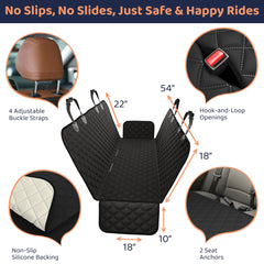 Petloox car seat cover side flaps shield doors from scratches and spills