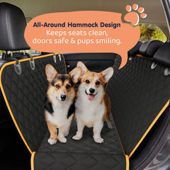 Petloox dog seat cover waterproof material closeup shows durable protection for adventures