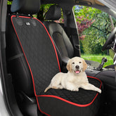 Petloox front seat dog cover waterproof protects seats from spills during muddy adventures