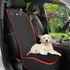 Petloox front seat dog cover waterproof protects seats from spills during muddy adventures
