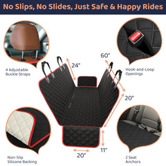 Petloox XL seat cover built-in pockets keep toys handy