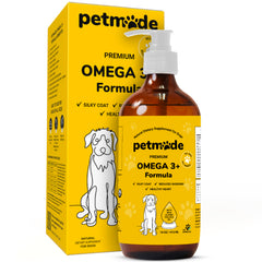 PetMade Omega-3 for Dogs bottle is easy to dose for a healthier coat.