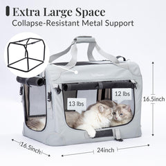 PetMasion XL cat carrier side open entrances demonstrates easy access and flexible cat movement