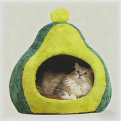 Petmarket Avocado Cat Bed 2-in-1 design doubles as cave and open lounge