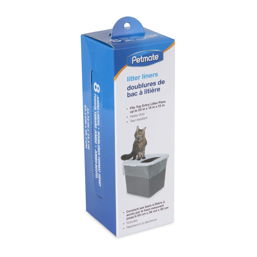 Petmate Top Entry Litter Pan Liner Box keeps your litter box tidy and easy to replace.