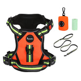 Petmolico no-pull harness front vest for small orange dog aids training and comfort