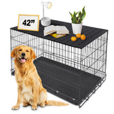 Petmystify Dog Crate Topper magnets secure the crate for stylish storage.
