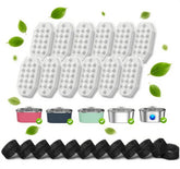 PetNeizance cat fountain filters pack demonstrates a complete replacement set for ongoing filtration.