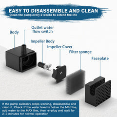 PETNF 6-6ft power cord enables convenient placement near a wall outlet