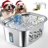 PETNF dog water fountain with visible water level window for easy hydration monitoring