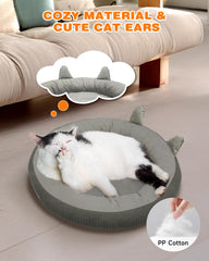 PETNF heated cat bed with 87-inch cord allows flexible placement away from outlets.