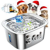 PETNF large dog water fountain front view highlights 3-gallon capacity for busy homes.