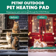 PETNF heated pad with anti-bite cord design enhances safety during outdoor use