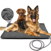 PETNF outdoor heated pet bed with waterproof cover outdoors for sheltered spaces.