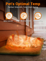 PETNF outdoor heating pad features chew-resistant armor for durable outdoor use
